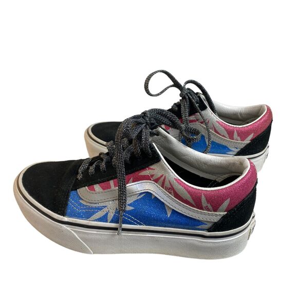 VANS Old Skool Canvas Skateboarding Platform After Dark Womens Size 7 - Picture 6 of 16